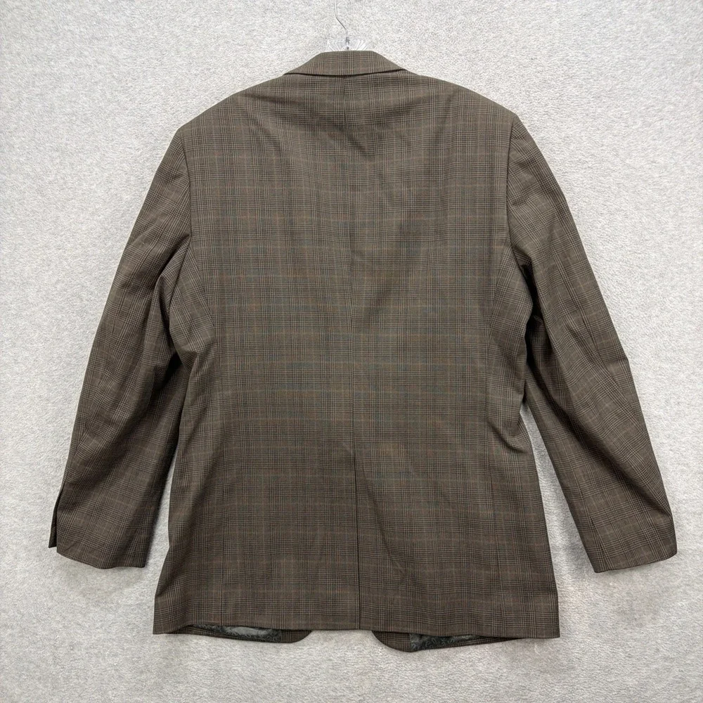 Haggar 1926 Originals Blazer Men 42 Long Brown Glen Plaid Suit Sport Coat Jacket
